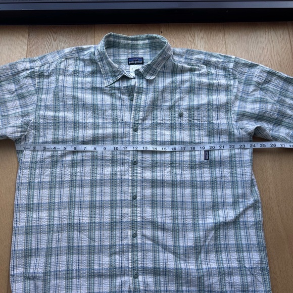 PATAGONIA Plaid Short-Sleeved Puckerware seersucker Shirt - L - Picture 10 of 11